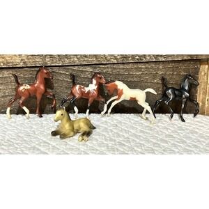 Breyer Mini Whinnies Horse Pony Foal Lot Brown 5 Ponies